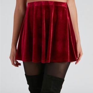 Red Velvet Skirt